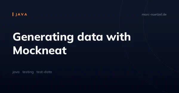 Generating data with Mockneat